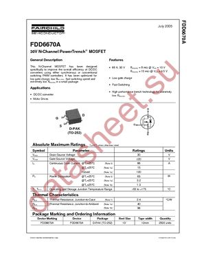 FDD6670AL datasheet  